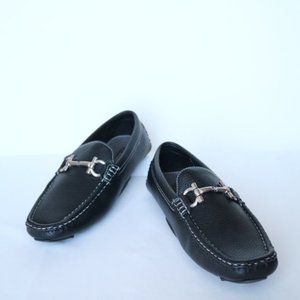 NEW Giovanni Mens Slip-ons Loafer Shoes Leather Bl